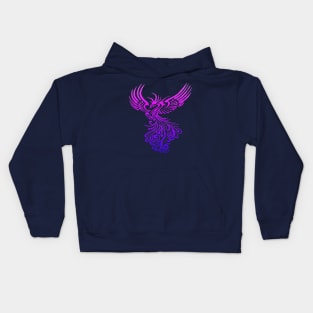 Artistic Phoenix Pink Lilac Color Blend Kids Hoodie